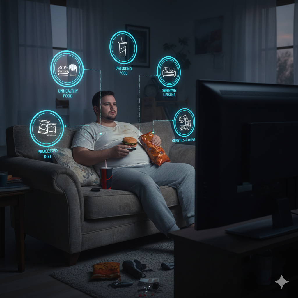 لماذا نصاب بالسمنة؟ أهم الأسباب والعوامل المؤثرة